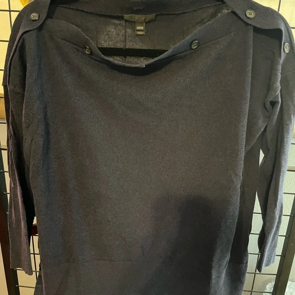 J. Crew Navy Blue Crew Neck Sweater